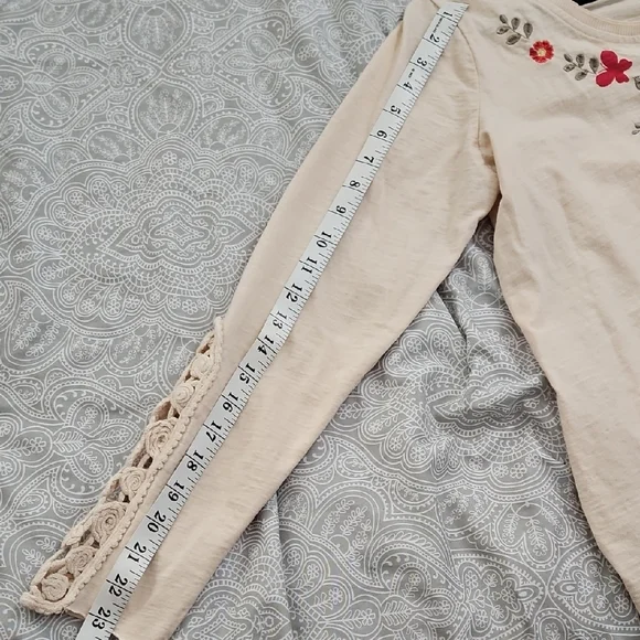 Disney's Thumper  Cream Floral Embroidered Long Sleeve Top - Picture 10 of 11